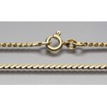 Gliederkette.585/000 GG, 14,7 g. Ketten-L. 60 cm.Mindestpreis: 160 EUR