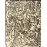 Dürer, Albrecht (1471 Nürnberg 1528)"Gefangennahme Christi". Holzschnitt (min. verkürzt,