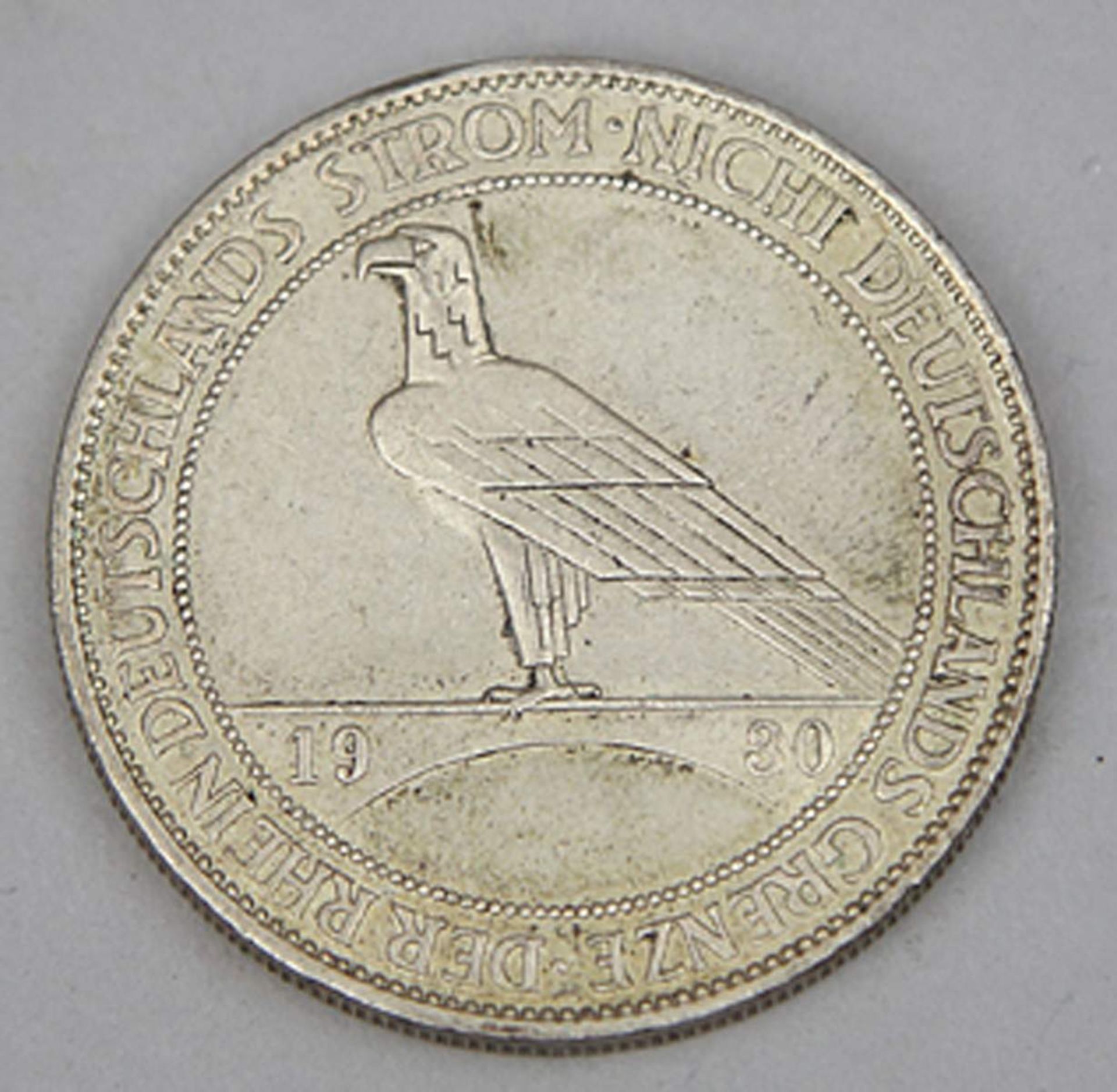 Weimarer Republik, 5 Mark Rheinstromräumung, 1930 A.vz.Mindestpreis: 50 EUR