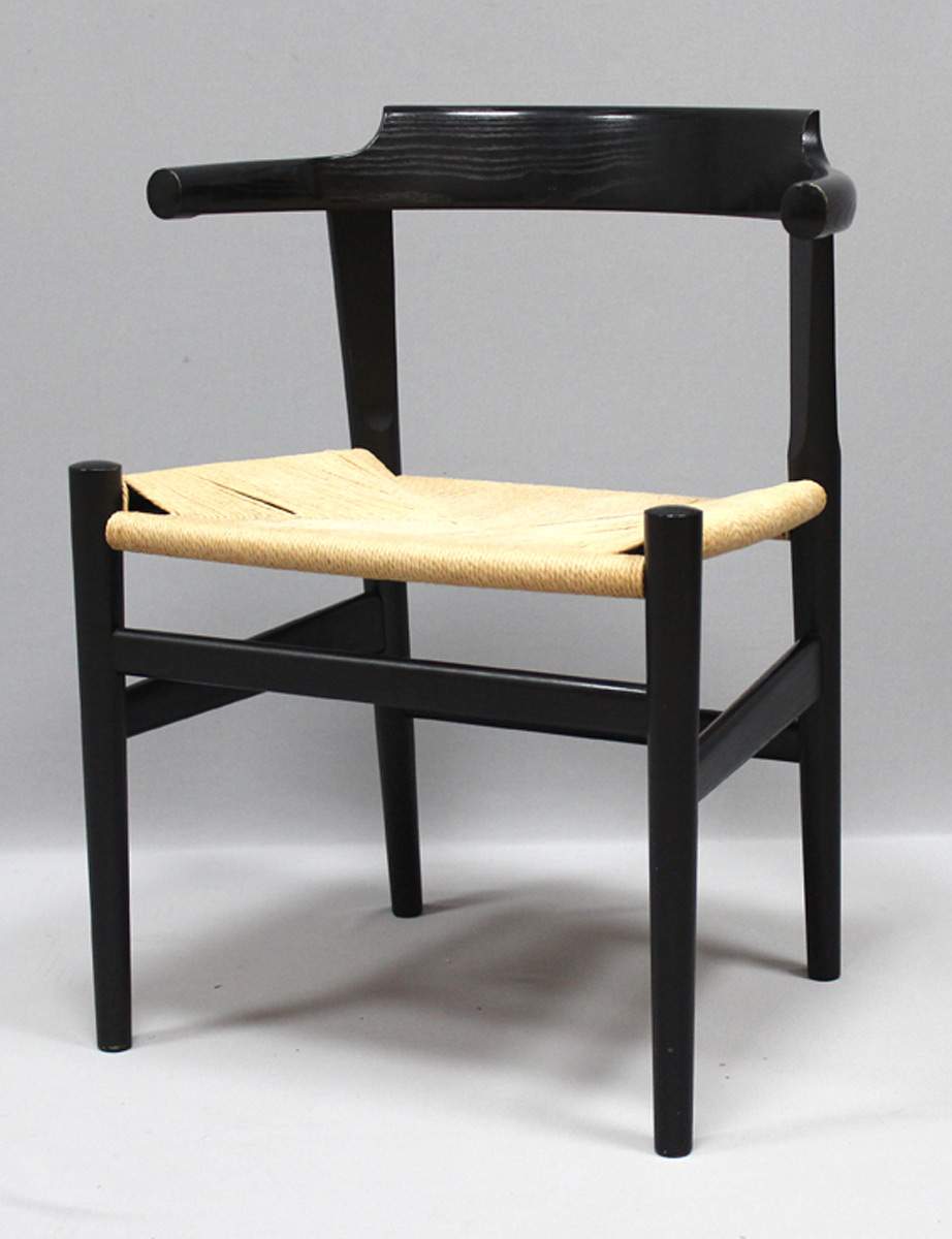 Wegner, Hans J. (1914 Tondern - Kopenhagen 2007)"Side Chair", Modell PP 58/68. Schwarz gelacktes