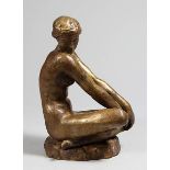 Klimsch, Fritz (1870 Frankfurt a. M.-Freiburg 1960)"Kleine Freundin". Um 1920. Bronze (Rohguss,