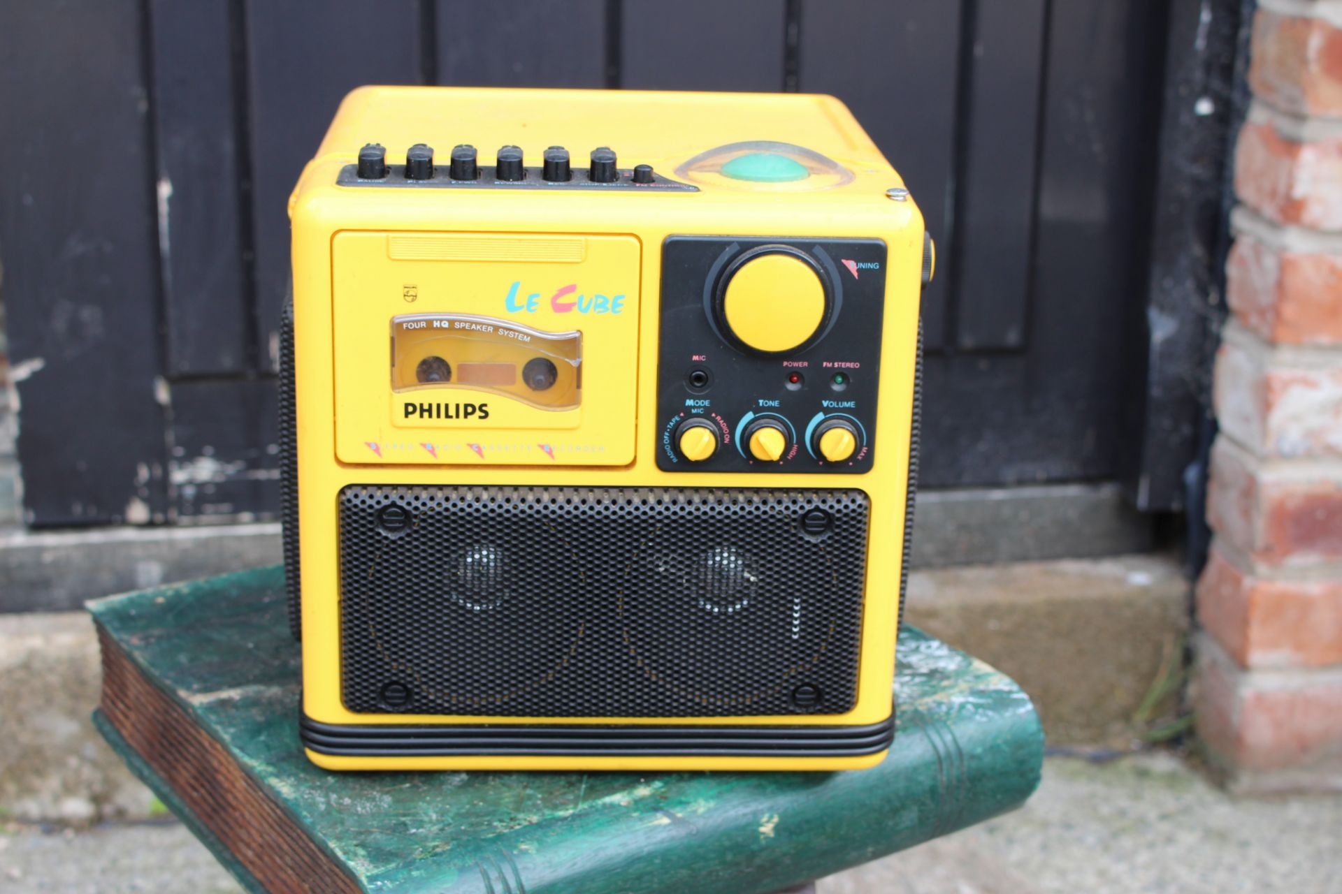 yellow beach box radio