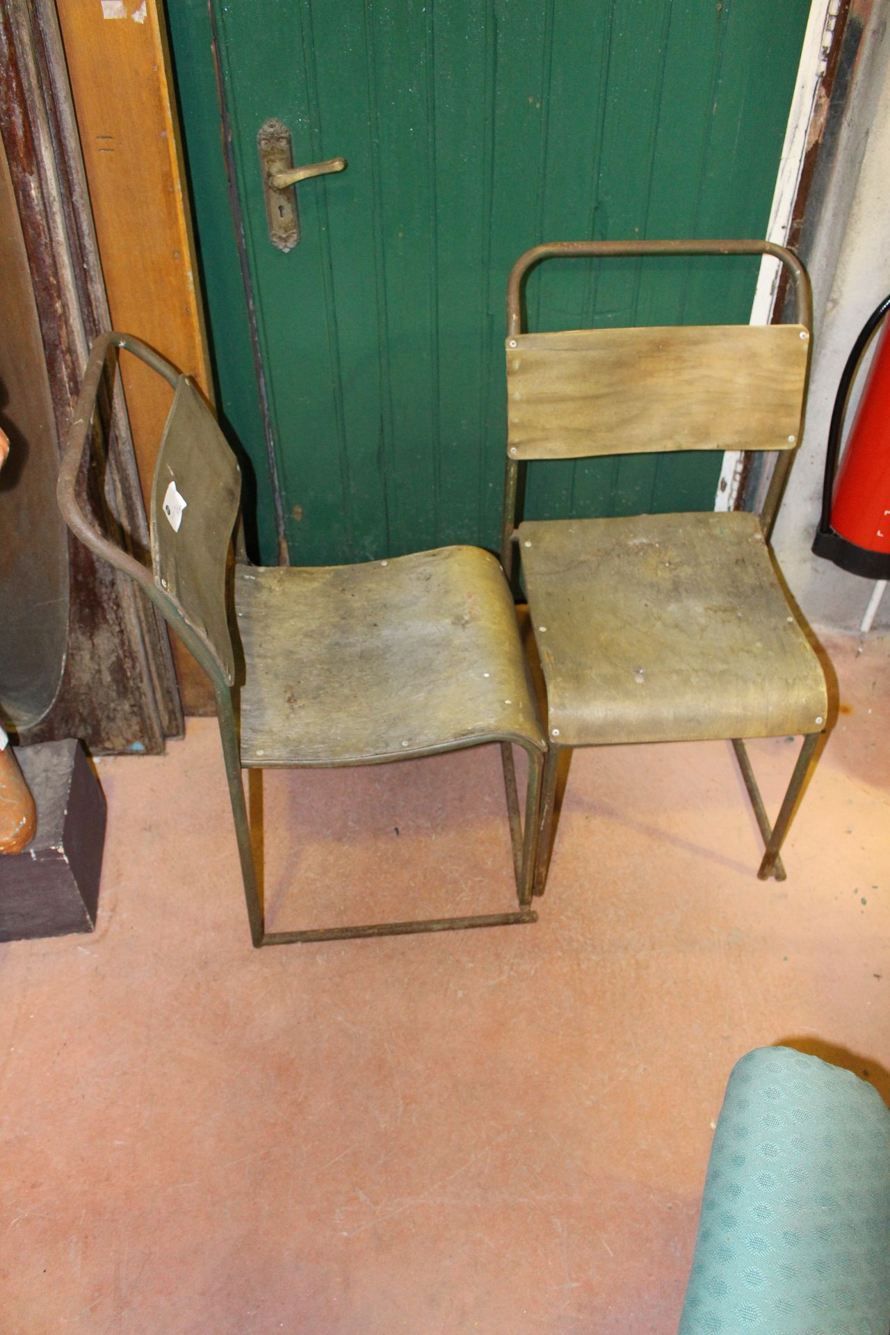 pair of 50's stacking chair         H:79CM W:42CM D:40CM