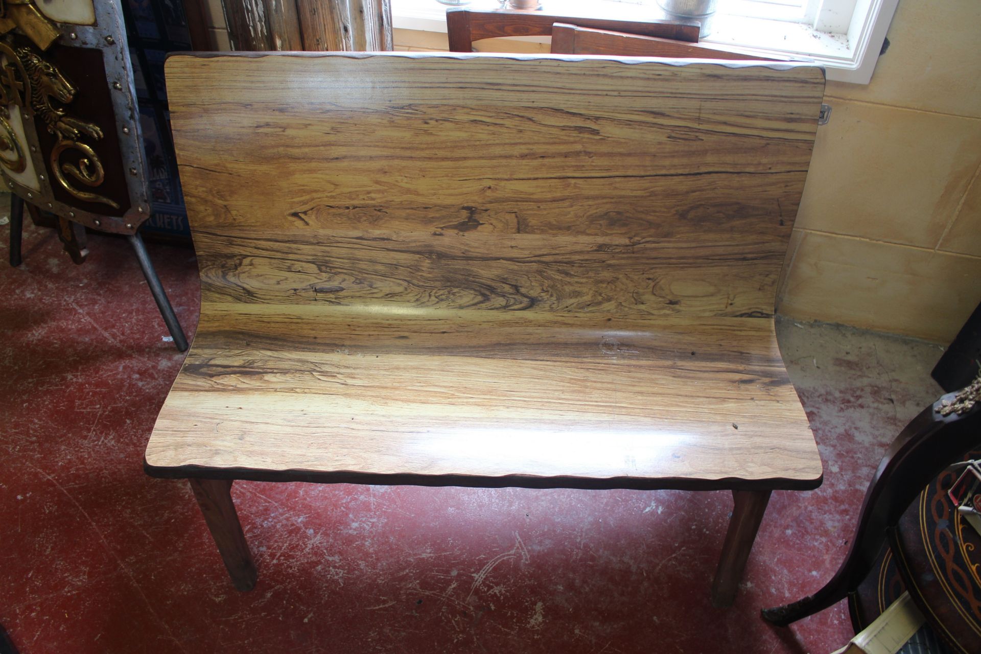 vintage reclaimed wooden bench     H:89CM W:107CM - Image 2 of 2