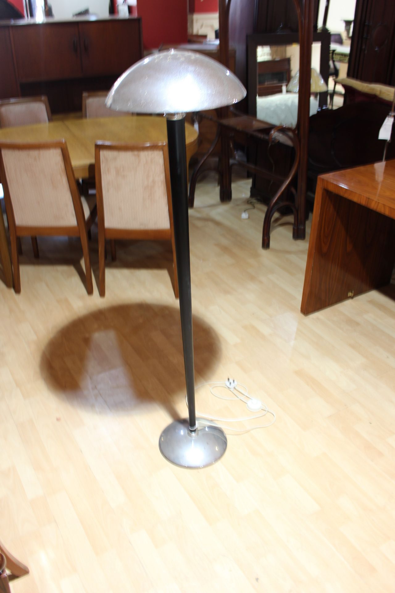 chrome and black lamp H:148CM