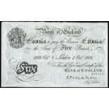 BRITISH BANKNOTES, Bank of England, C.P. Mahon, Five Pounds, 5 October 1926, 336/E 40054 (Dugg.