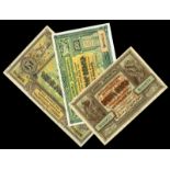 WORLD BANKNOTES, Armenia, Government, Fifty, One Hundred, Two Hundred and Fifty Roubles, all 1919-20