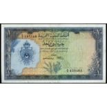 WORLD BANKNOTES, Libya, United Kingdom, One Pound, Law of 24 October 1951, C/5 459485, signature