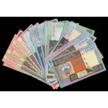 WORLD BANKNOTES, Kuwait, Central Bank, Quarter-Dinar (6), Half-Dinar (6), One Dinar (6), Five Dinars