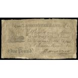 BRITISH BANKNOTES, ENGLAND, Leominster, Leominster Bank, One Pound, 20 June 1825, no. 7148, for