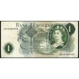 BRITISH BANKNOTES, Bank of England, L.K. O’Brien, One Pound, 1960-2, A01N 882852, ‘R’ note (Dugg.