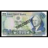 BRITISH BANKNOTES, First Trust Bank, Fifty Pounds, 10 January 1994, AD 000000, signature of E.F.