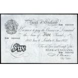 BRITISH BANKNOTES, Bank of England, P.S. Beale, Five Pounds, 6 June 1952, X99 024042 (Dugg. B270).