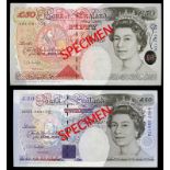 BRITISH BANKNOTES, Bank of England, G.E.A. Kentfield, Twenty Pounds, AH57 359172, Fifty Pounds,