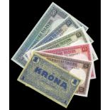 WORLD BANKNOTES, ICELAND, Landsbanki Is., Five Kronur, I 410395, Ten Kronur, 2512265, both 1938-