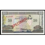 BRITISH BANKNOTES, Ulster Bank Ltd: Northern Ireland, Fifty Pounds, 1 January 1997, D 000000,