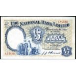 BRITISH BANKNOTES, The National Bank Ltd: Northern Ireland, Five Pounds, 1 January 1949, A 75588,