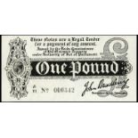BRITISH BANKNOTES, Treasury, J. Bradbury, One Pound, August 1914, A/11 000342 (Dugg. T3-3).