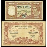 WORLD BANKNOTES, French Somaliland, Banque de l’Indochine, One Hundred Francs, 2 January 1920, G 6
