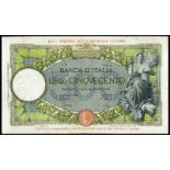 WORLD BANKNOTES, Italian East Africa, Banca d’Italia, Five Hundred Lire, 1938, 04 0043, Azzolini-