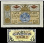 BRITISH BANKNOTES, Lots, Bank of Scotland, Twenty Pounds, 27 March 1958, 5/D 3958, Bilsland-Watson