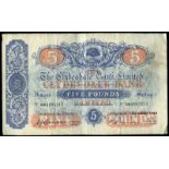 BRITISH BANKNOTES, The Clydesdale Bank Ltd, Five Pounds, 12 January 1949, AW 0003213, Campbell-