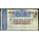 BRITISH BANKNOTES, The Royal Bank of Scotland, Twenty Pounds, 1 December 1931, D 281-6200, Hunter-