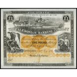 BRITISH BANKNOTES, The Caledonian Banking Co, One Pound, 15 May 1891, unissued (Douglas 17). Good