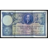 BRITISH BANKNOTES, The Commercial Bank of Scotland Ltd, Twenty Pounds, 2 January 1947, 13/A 10673,