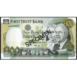 BRITISH BANKNOTES, First Trust Bank, One Hundred Pounds, 10 January 1994, AE 000000, signature of