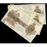 BRITISH BANKNOTES, Treasury, N.F. Warren Fisher, One Pound (3), all 1919-23, K/93 783281, K/97