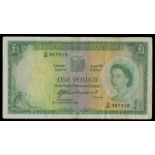 WORLD BANKNOTES, Rhodesia & Nyasaland, Bank, One Pound, 6 January 1961, X/64 987918, signature of