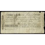 BRITISH BANKNOTES, Early Irish Issues, Co GALWAY, Tuam, Ffrenchs Bank, Thirty Shillings, 12 May