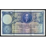 BRITISH BANKNOTES, The Commercial Bank of Scotland Ltd, Twenty Pounds, 2 January 1947, 13/A 10672,