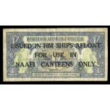 BRITISH BANKNOTES, British Military, British Armed Forces, One Shilling, First series, c. 1947,