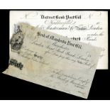 BRITISH BANKNOTES, ENGLAND, Huddersfield, Mirfield & Huddersfield District Banking Co, Post Bill for