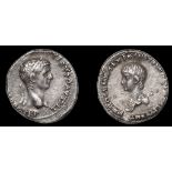 ANCIENT COINS, Roman Imperial Coinage, Claudius and Nero, Denarius, Rome, c. 50, bust of Claudius