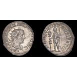 ANCIENT COINS, Roman Imperial Coinage, Hostilian (as Cæsar), Antoninianus, Rome, 251, radiate bust