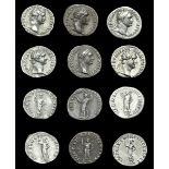 ANCIENT COINS, Domitian, Denarii (5), all Rome, revs. Minerva standing (RSC 242a, 250, 264, 271,