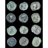 ANCIENT COINS, Clodius Albinus, Sestertius, Rome, 195, rev. Fortuna seated left, holding rudder