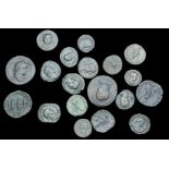 ANCIENT COINS, Geta, Sestertius, Rome, 211, rev. Caracalla and Geta in military dress, 20.83g (RIC