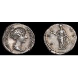 ANCIENT COINS, Roman Imperial Coinage, Faustina II, Denarius, Rome, 147-9, draped bust right wearing