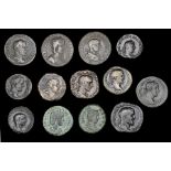 ANCIENT COINS, Pupienus, Sestertius, Rome, 238, rev. Victory standing, holding wreath and palm, 14.