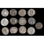 ANCIENT COINS, Gordian III, Antoninianii (5), revs. Apollo seated left with lyre, Felicitas standing