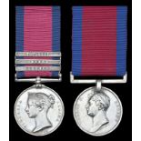 A Peninsula and Waterloo pair awarded to Private Hugh McLean, 91st Foot Military General Service