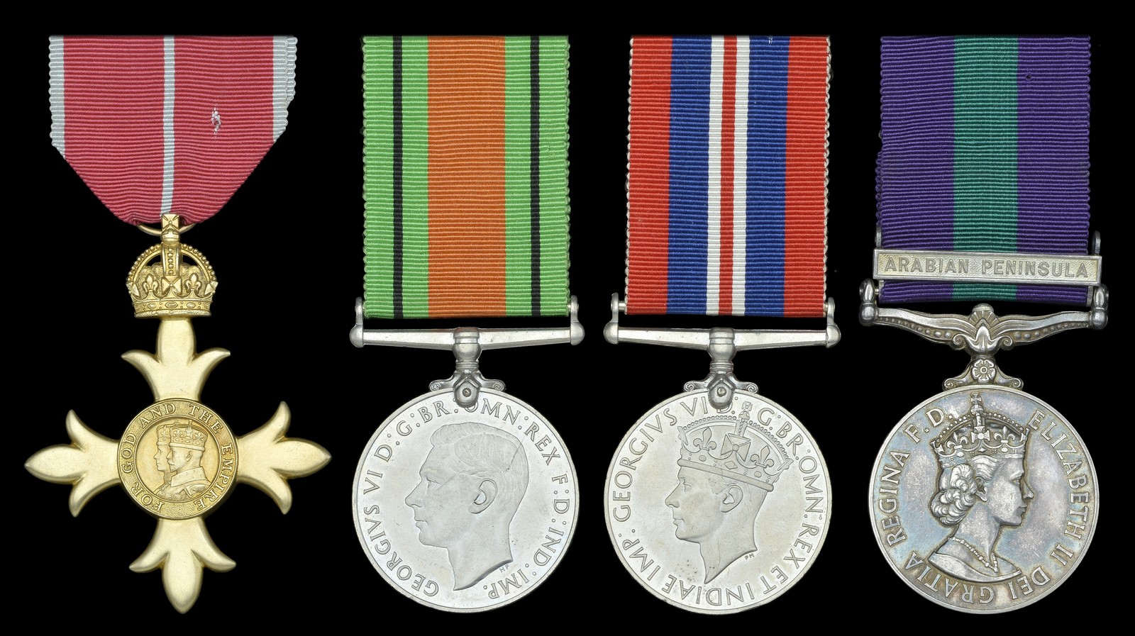 A post-war O.B.E. group of four awarded to Group Captain D. P. Singleton, Royal Air Force The Most