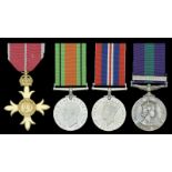 A post-war O.B.E. group of four awarded to Group Captain D. P. Singleton, Royal Air Force The Most