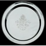 Colonel K. R. Marshall, C.M.G., D.S.O., V.D. A Canadian silver salver, 10.5" diameter, beaded rim,