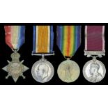 Four: Serjeant R. Witts, Wiltshire Regiment, late Royal Wiltshire Yeomanry 1914-15 Star (597 Pte.,