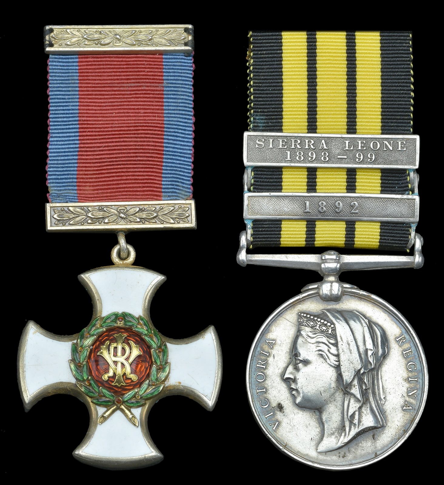 An extremely rare West Africa 1892 operations D.S.O. pair awarded to Lieutenant-Colonel R. J.